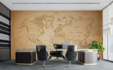 Old vintage map art wallpaper featuring antique world maps and aged paper texture.